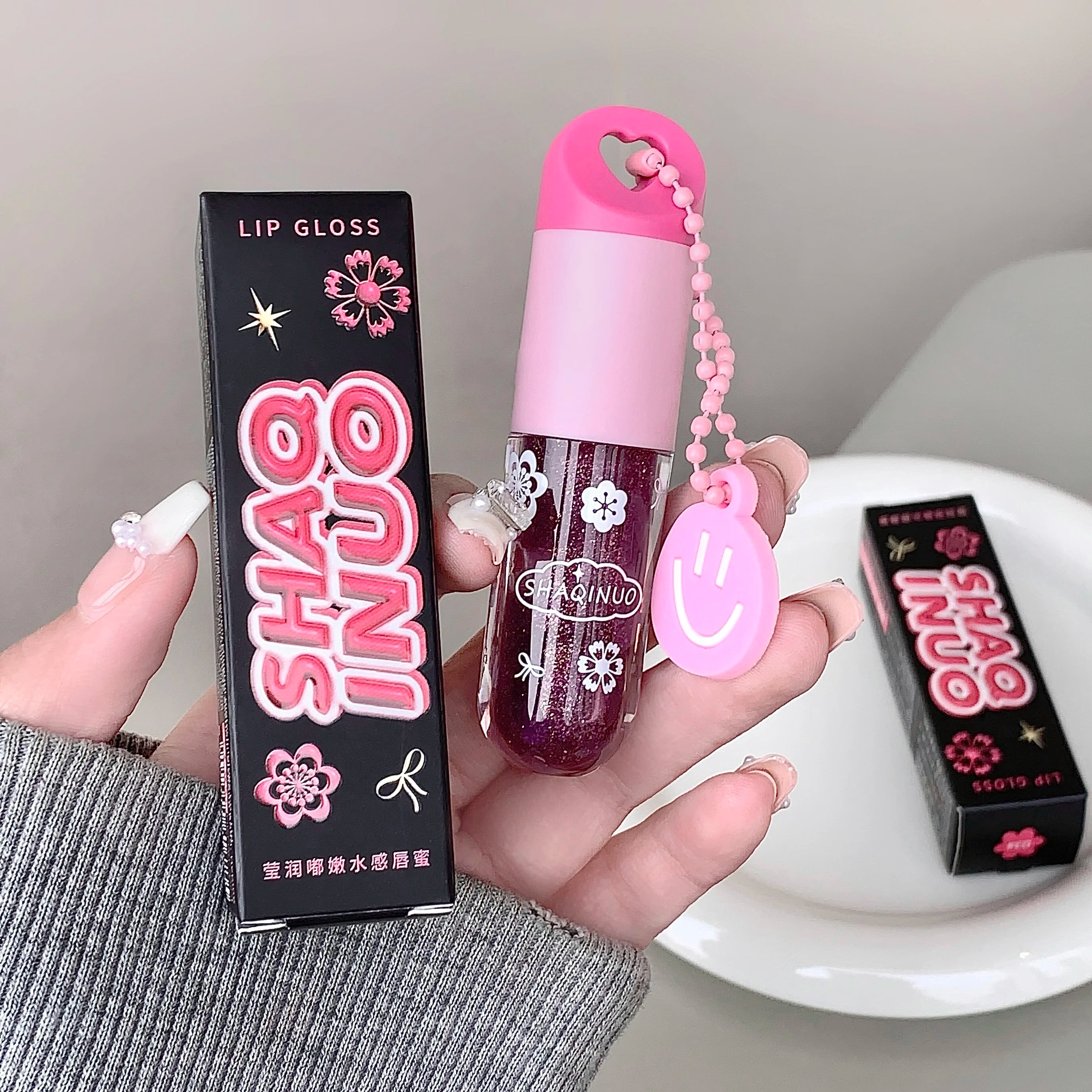 SHAQINUO Water-based Lip Gloss Moisturizing Tinted Balm Lasting Qme