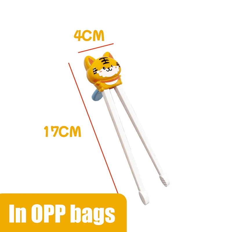 1 Pair Baby Kids Training Tableware Food Sticks Cartoon Animal Chopsticks For Children Cute Cat Elementary Learning Chopstick. Qme A1