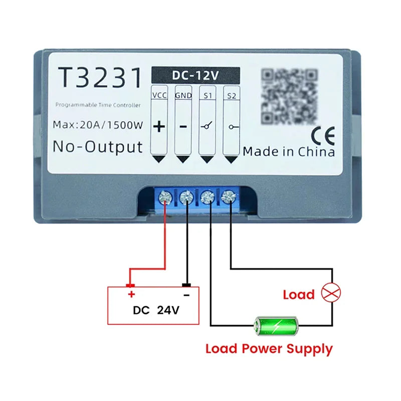 T3231 Cyclic Timing Delay Relay DC12V 24V AC110-220V Red And Blue Dual-Display Delay Relay Module Automotive Timing Relay Switch Qme