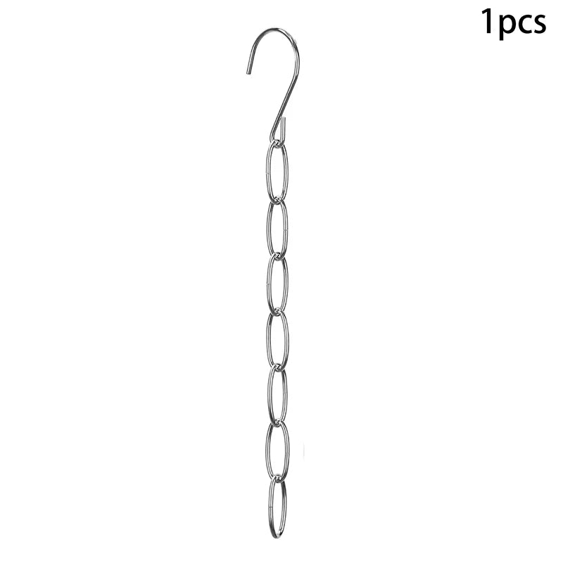 1 Stainless Steel Clothes Hanger Organizer Efficient Clothing Storage Qme silver-1 300mm