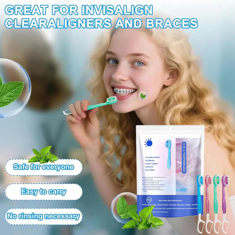 Portable Travel Toothbrush Mini Disposable Toothbrushes Individually Qme