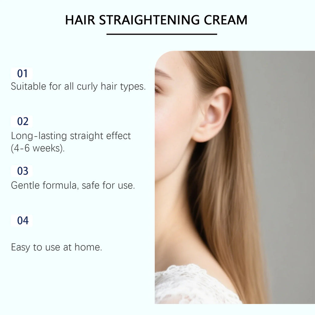 Hair Straightening Cream Nourish Dry Damaged Protein Correction Qme