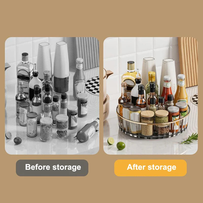 Condiments Cosmetic Perfume Organizer Desktop Storage Box 360 Qme