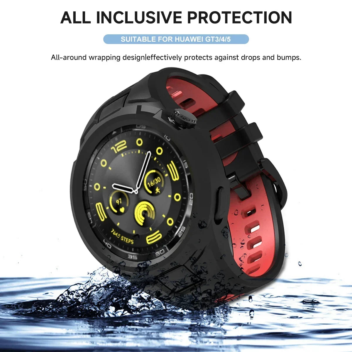 Strap+Case for Huawei Watch GT5 4 41/46 GT3 42 Sports Breathable Smart Watch Strap Replacement for huawei watch gt5 gt4 41/46mm Qme