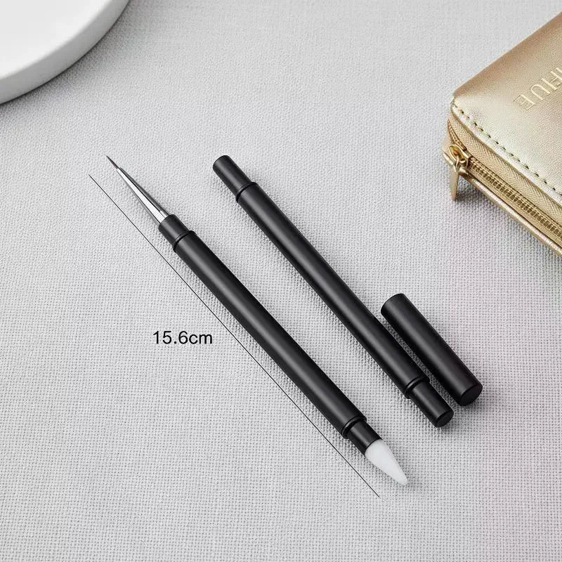 Dual Head Nail Art Silicone Brush Plastic Drill Pen Easy Operation Qme