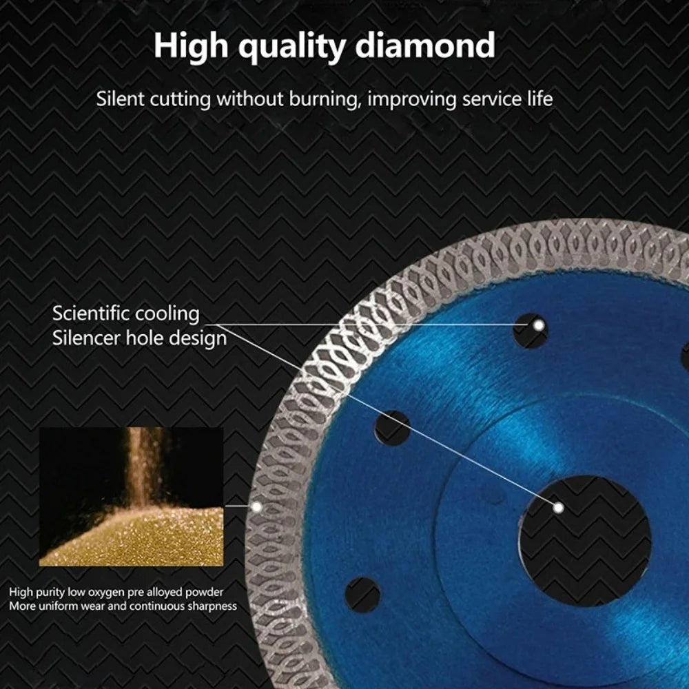 105MM/115MM/125MM Turbo Diamond Saw Blade Granite Marble Cutting Disc Porcelain Tile Ceramic 3 Size Angle Grinder Power Tools Qme