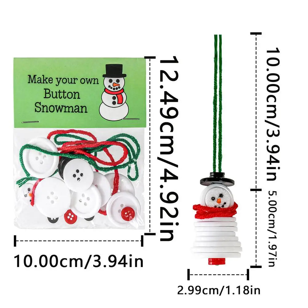 Christmas Tree Button Pendant Interactive Toy Snowman Ornament Crafts Qme China Mainland White