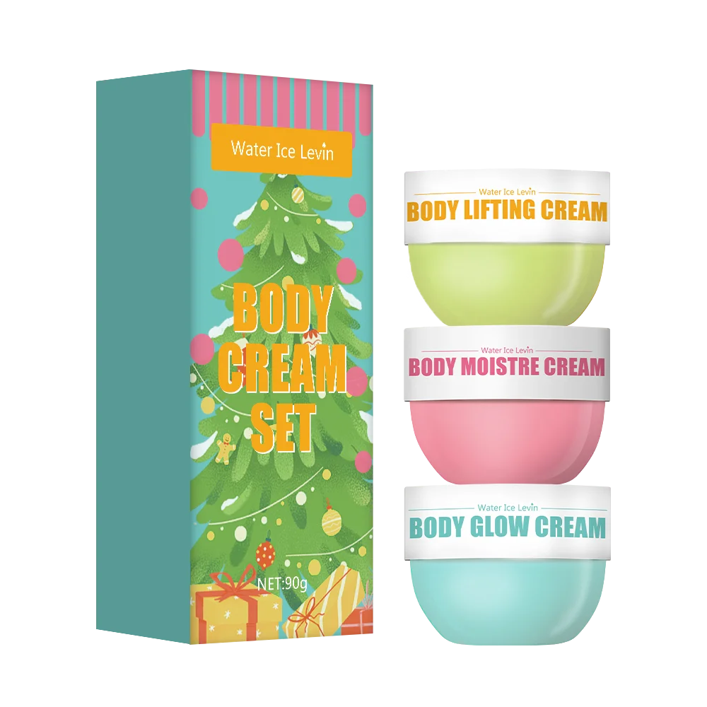 New 3-piece skin care set, body glow cream, firming body cream, body moisturizer for firming and lifting body skin Qme 3 cans 1 box