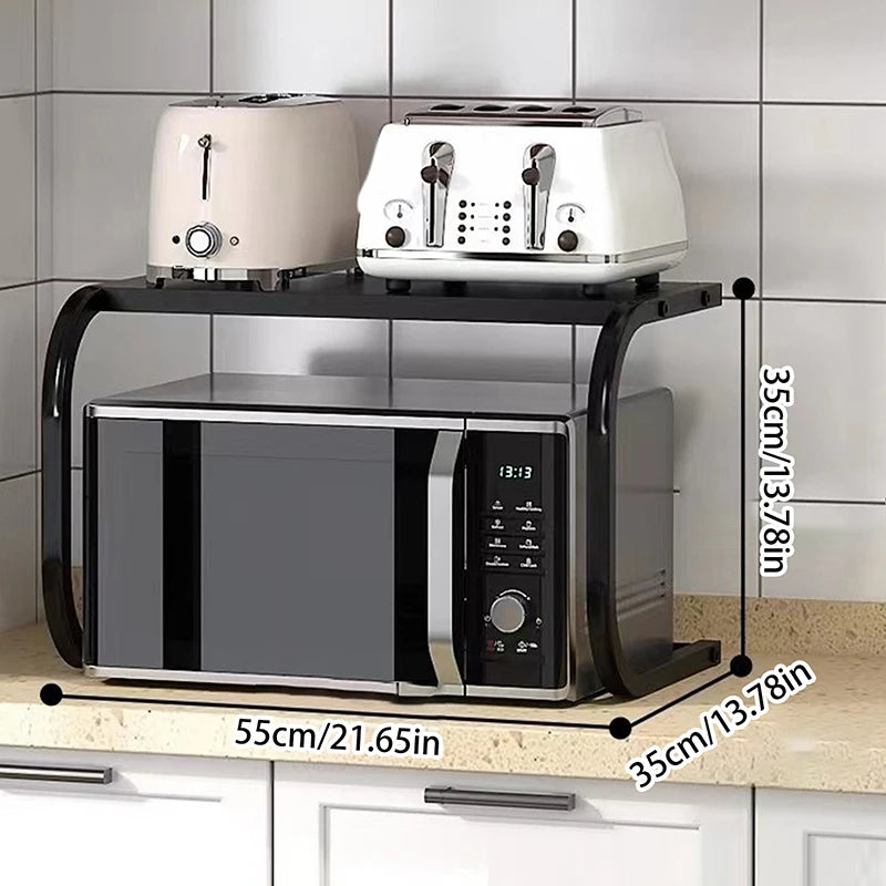 Metal Bracket Large Capacity Microwave Rack Kitchen Oven Household Qme