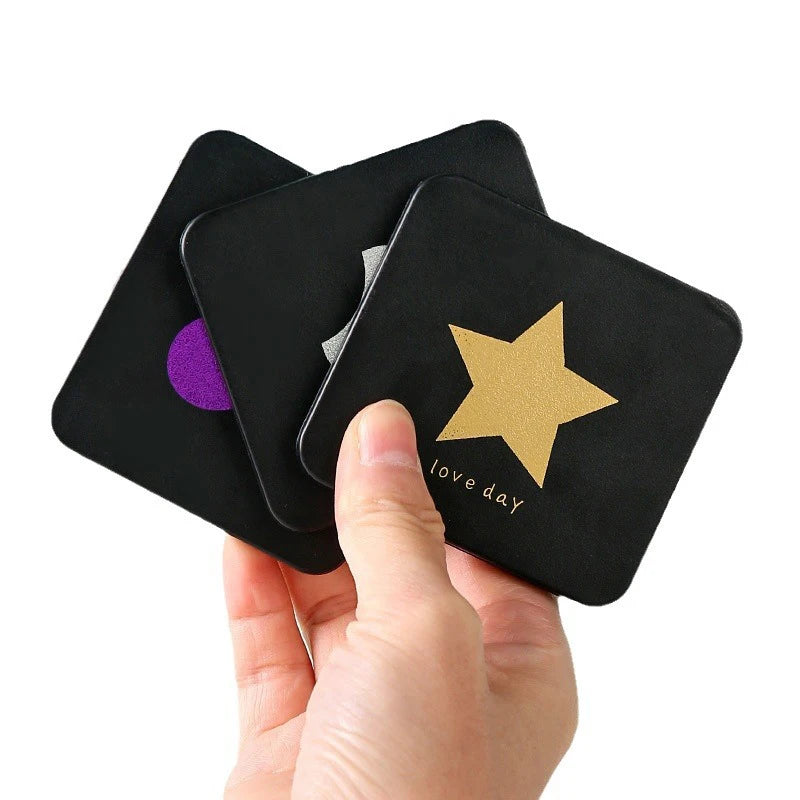 Double-side Compact Mirror Pocket Cosmetic Mirrors Foldable Makeup Qme