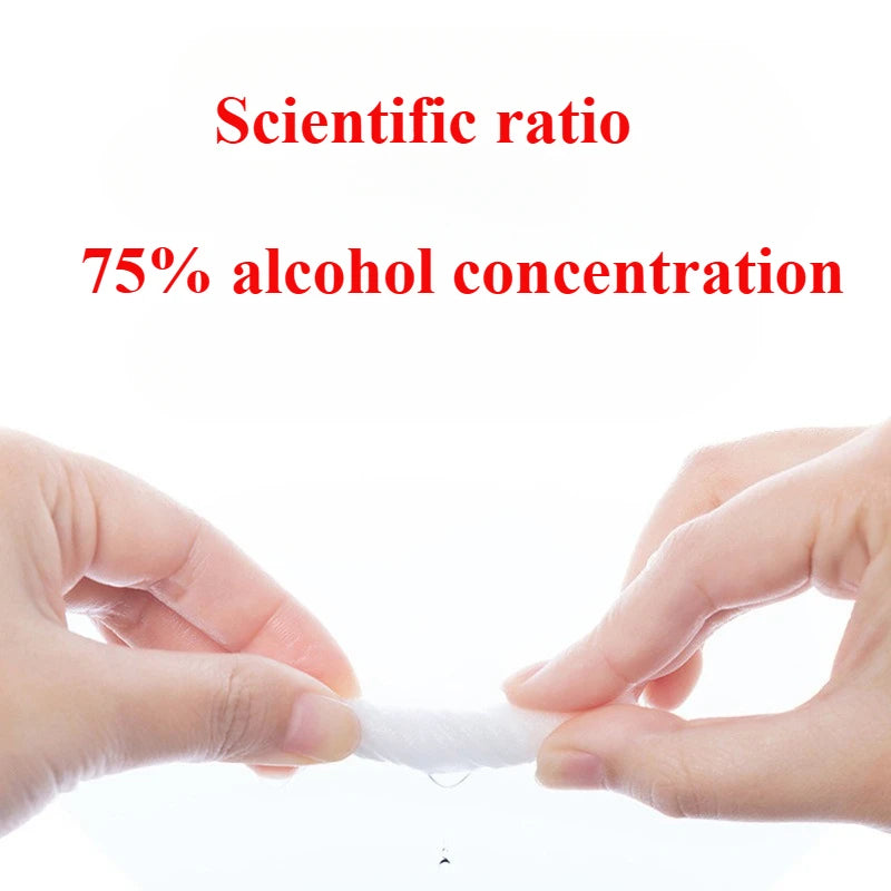 Disposable disinfection car interior cleaning wound treatment essential for home, 75% alcohol disinfection cotton paper Qme