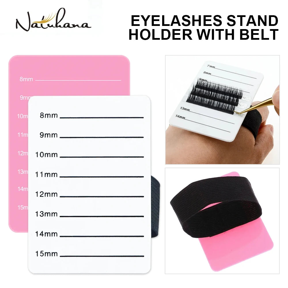 NATUHANA Acrylic Eyelash Extensions Organizer Pallet False Lash Pad Qme