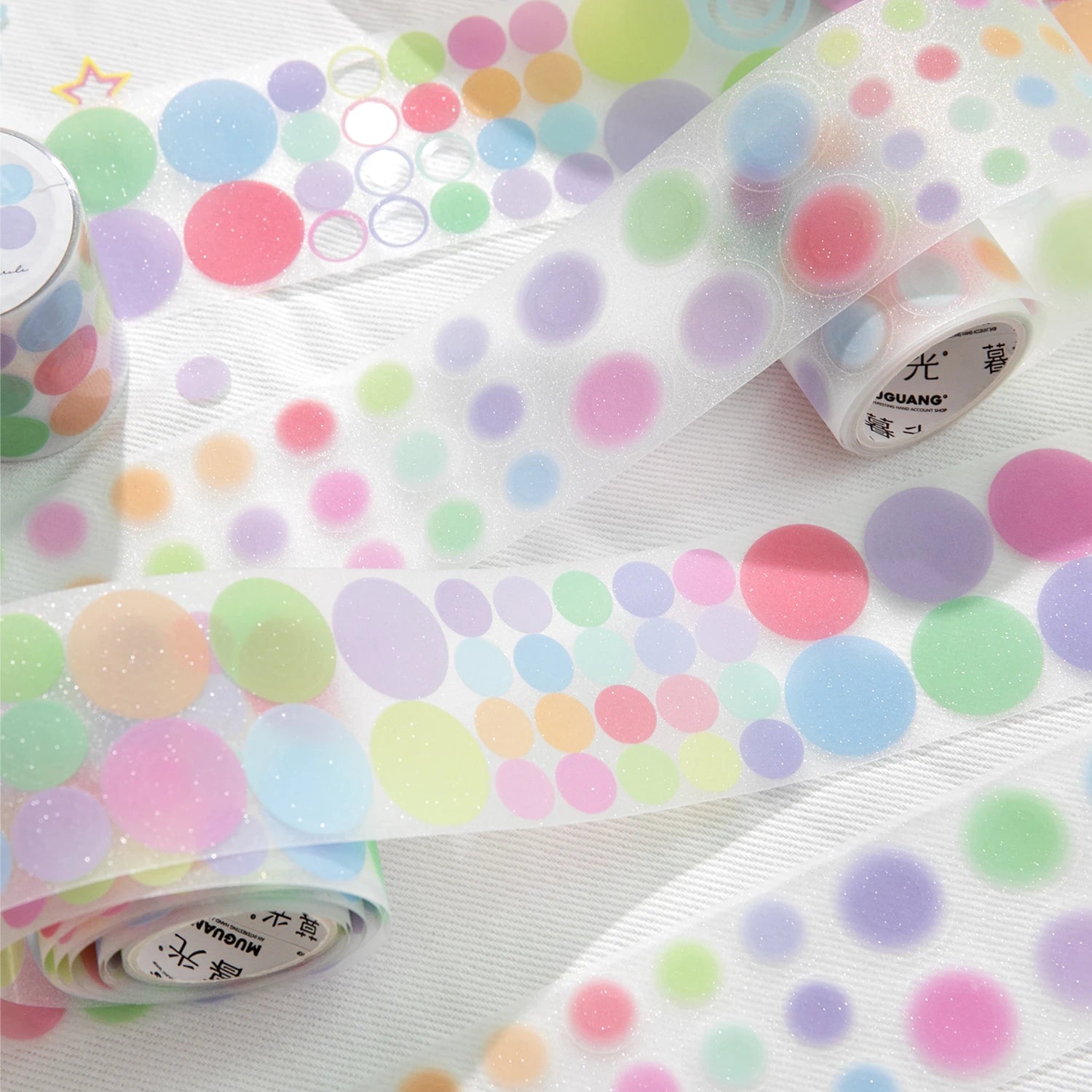 50mm*2m Cute Watercolor dots Series Washi Tape Kawaii Decorative Adhesive Scrapbook stickers Hand Made Masking Tape Stationery Qme