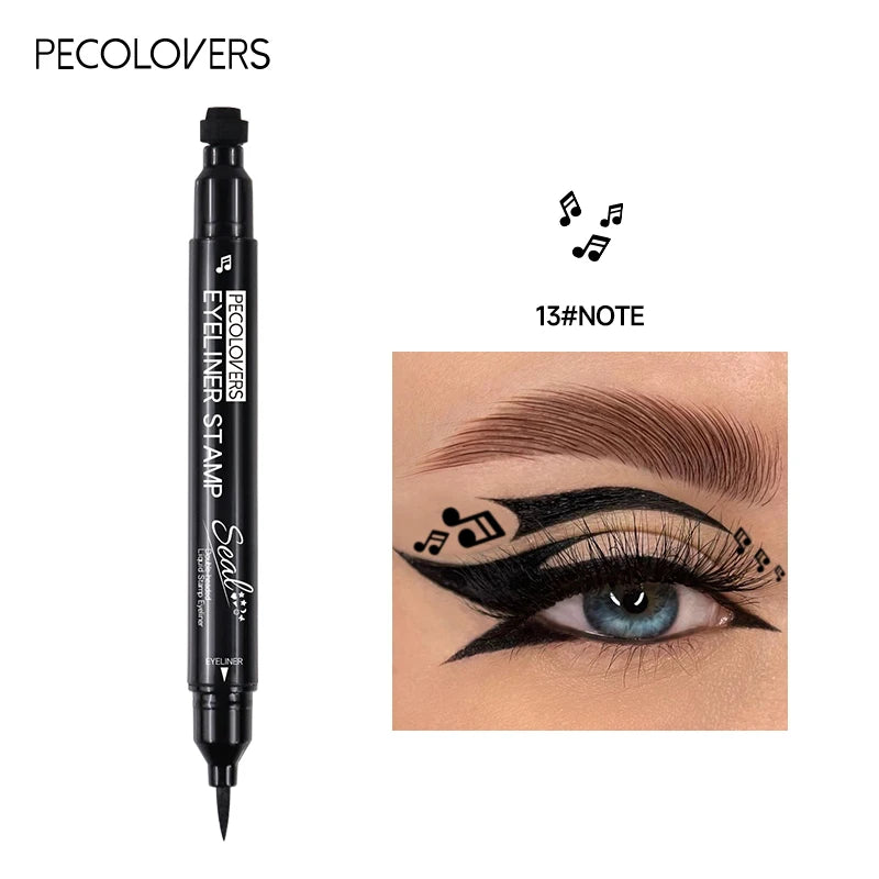 Double-head Liquid Eyeliner Pen Stamps Natural Finish Waterproof Qme 13
