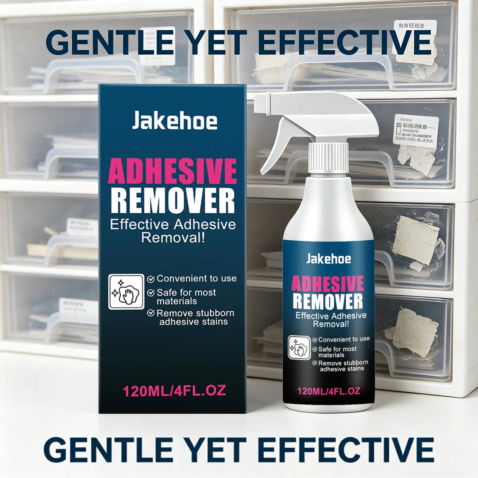 Adhesive Remover Spray Removing Tape Label Residue Fast-Acting Formula Non-toxic Convenient Daily Sticker & Glue Residue Cleaner Qme