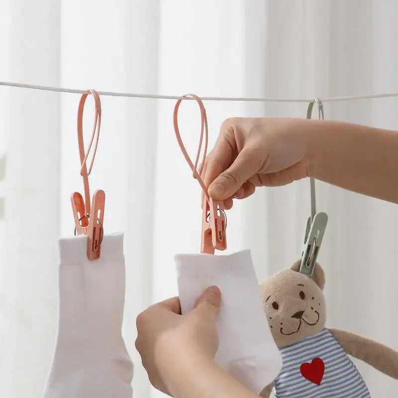 Underwear 12-pack Hook Clip Clothes Hanger Household Clothesline Qme
