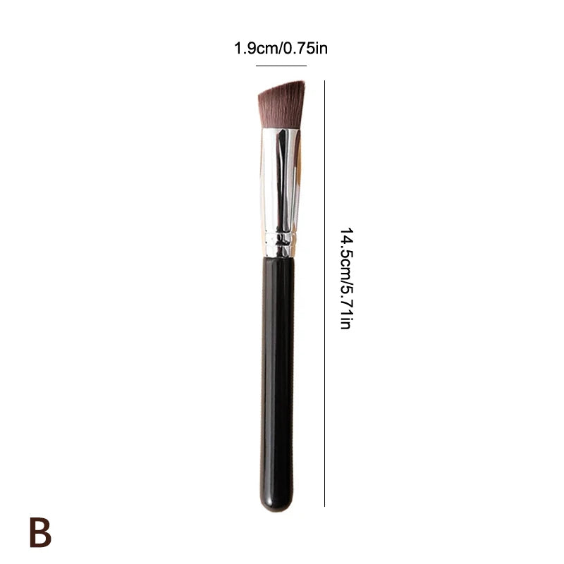 Wooden Handle Foundation Concealer Brush Triangle Premium Contour Qme B