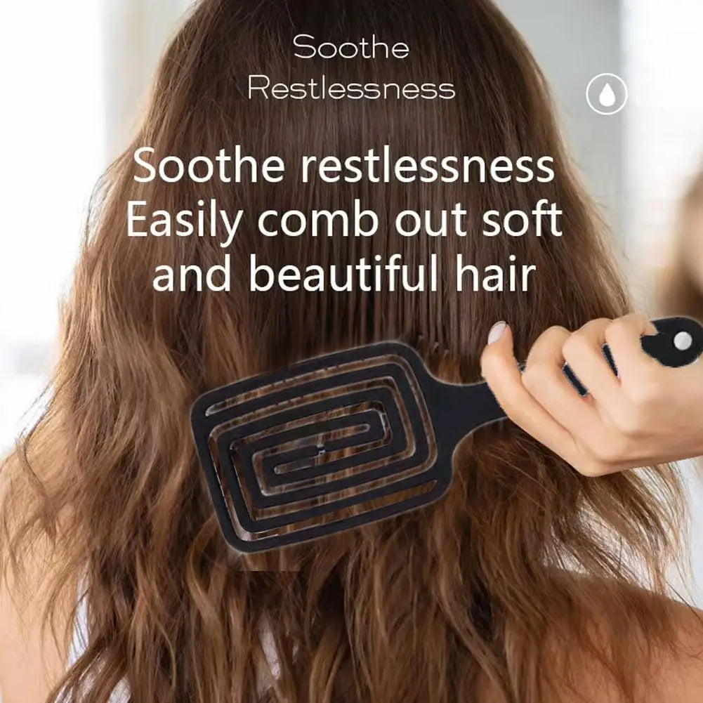 Curly Hair Massage Comb Scalp Reducing Breakage Detangling Brush Fine Qme