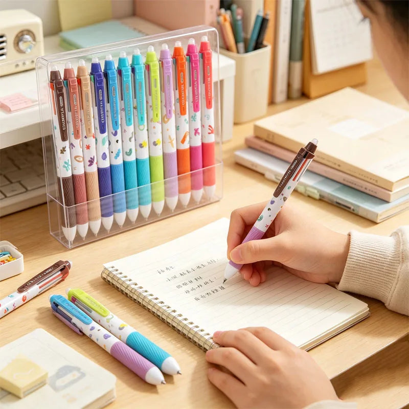 12 Large-Capacity Erasable Gel Pens/ 36-Color , Highlighting & Doodle Pens for Students' Error Notes Qme