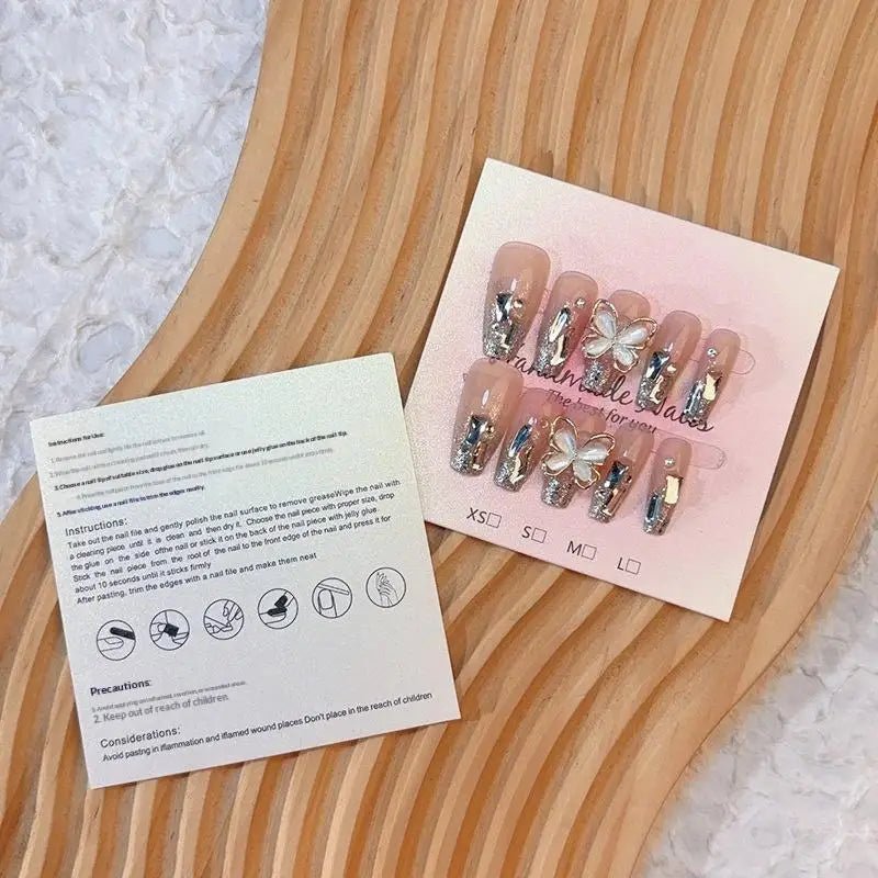 Gradient Pearlescent Nail Display Cards Mark Colorful Design Perfect Qme