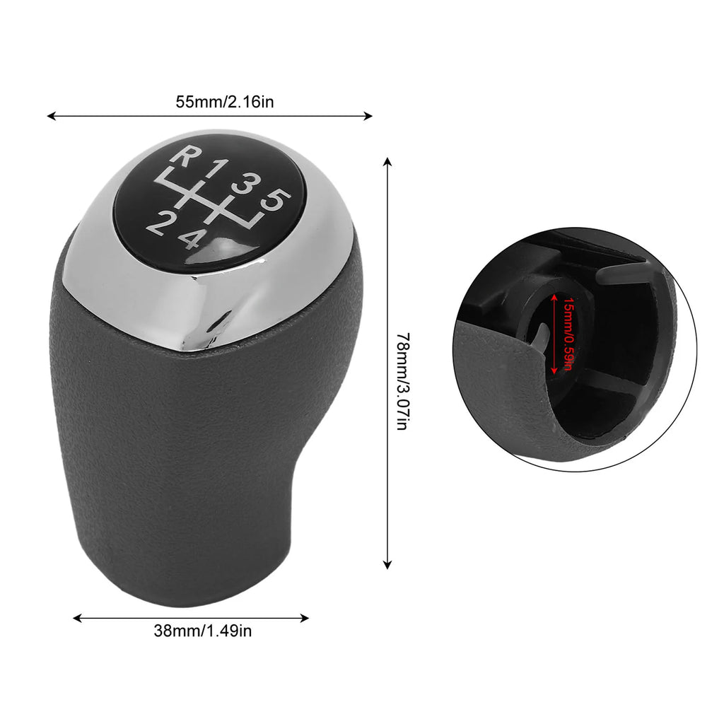 Gear Shift Knob Manual Gear Shift Knob Black Exquisite Appearance Professional Easy Install for Car Qme