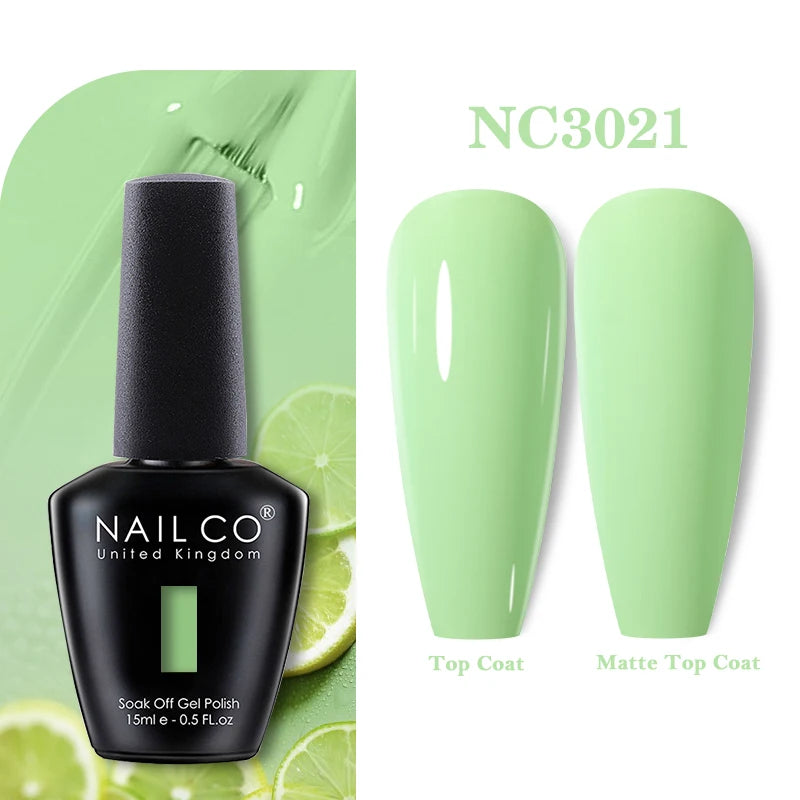 NAILCO Rubber Base Gel Polish Milky Pink Jelly White Beige 6Colors