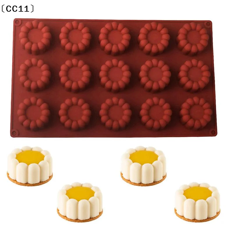 Round Silicone Cake Mold Cylinder Shape Flexible Reusable Baking Tray Qme