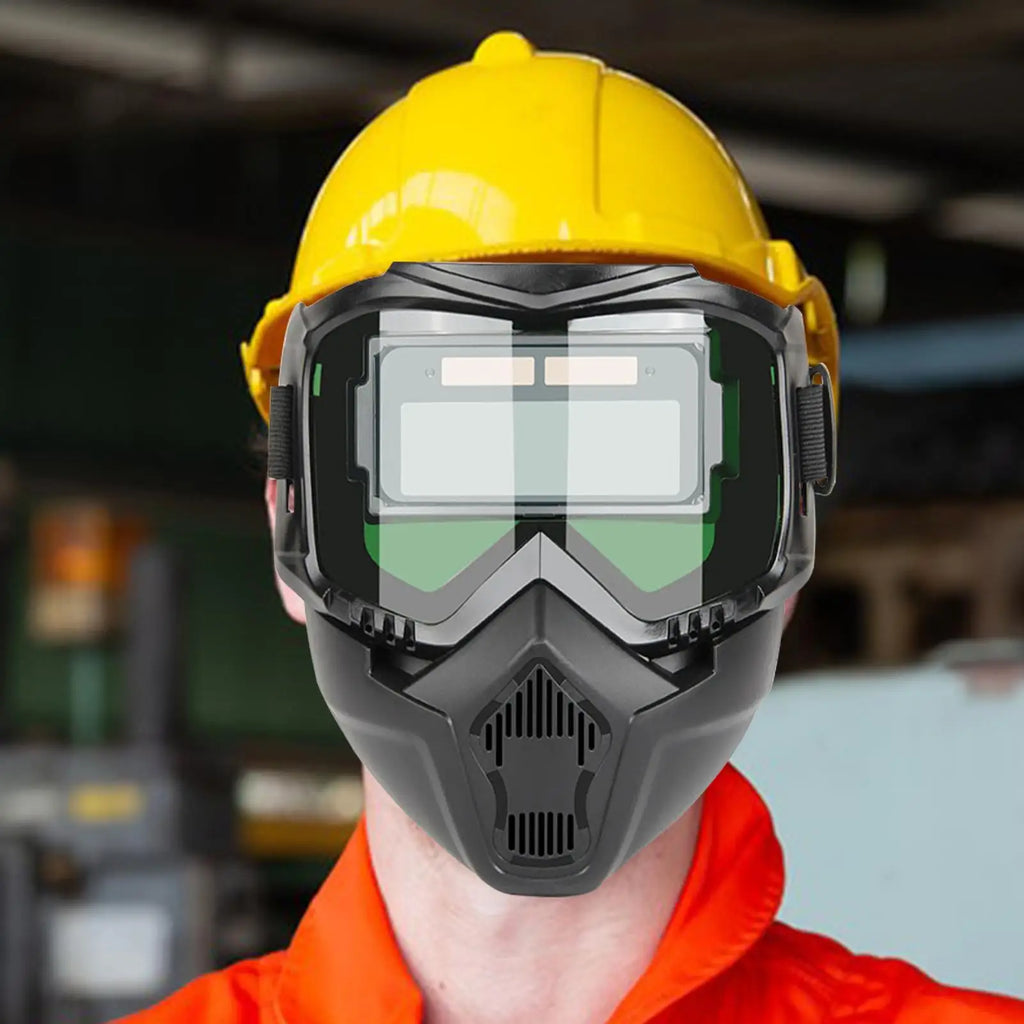 Welder Helmet Auto Darkening Detachable Welding Protector Soldering Protective Hood Welder Face Protector for Metal Processing Qme