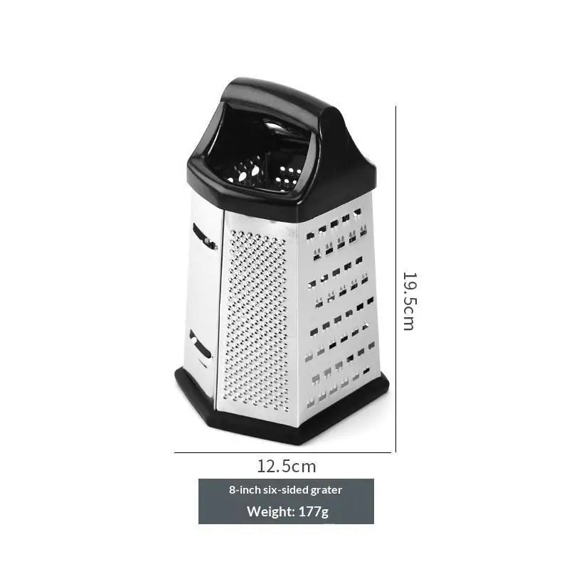 Multifunction Vegetables Box Grater Stainless Steel 6 Sides Slicer Qme A1