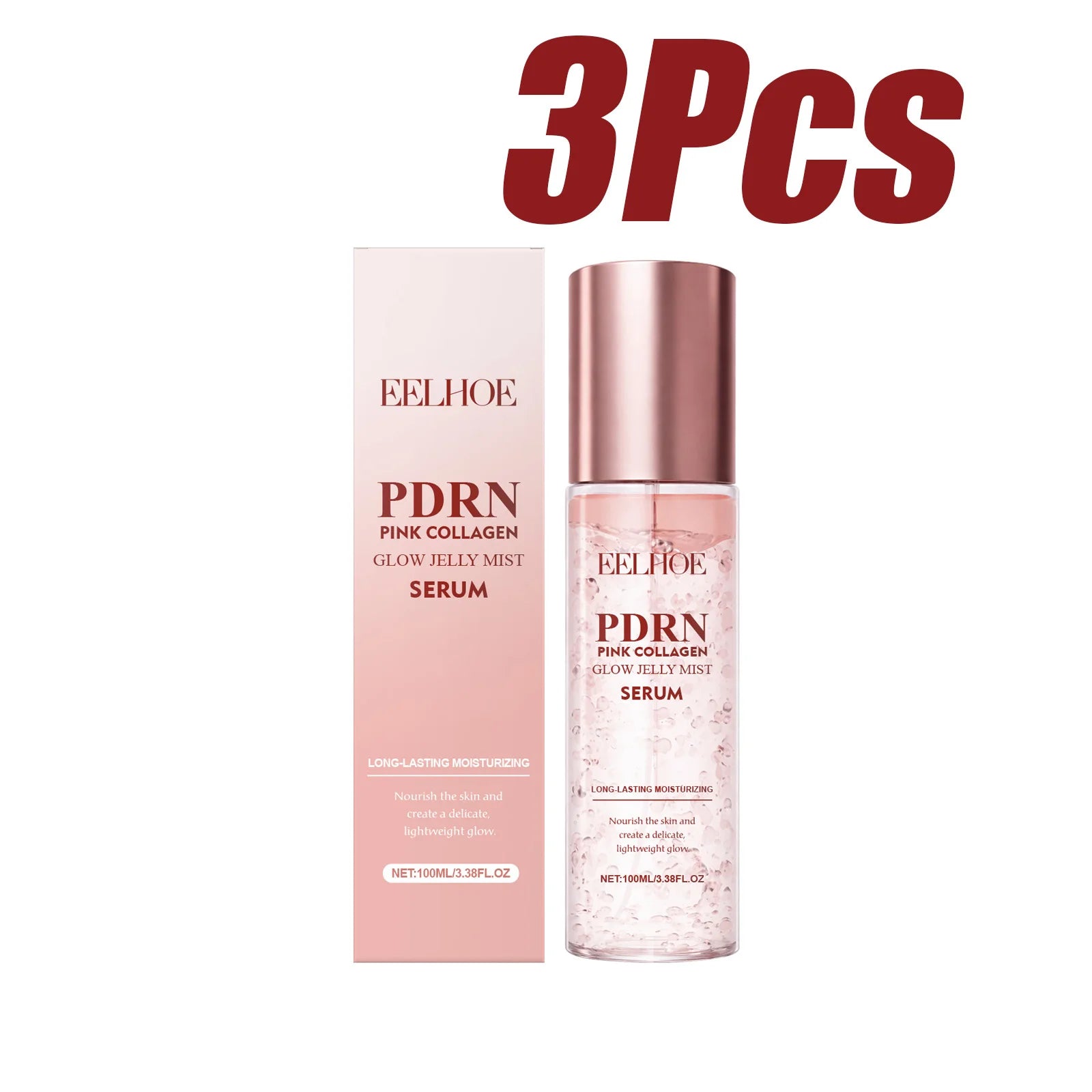 Jelly Mist Serum Collagen Brightening Essence Spray Facial Moisturizing Soothing Delicate Skin Improve Drying Skin Care Qme 3 x 100ml Boxed