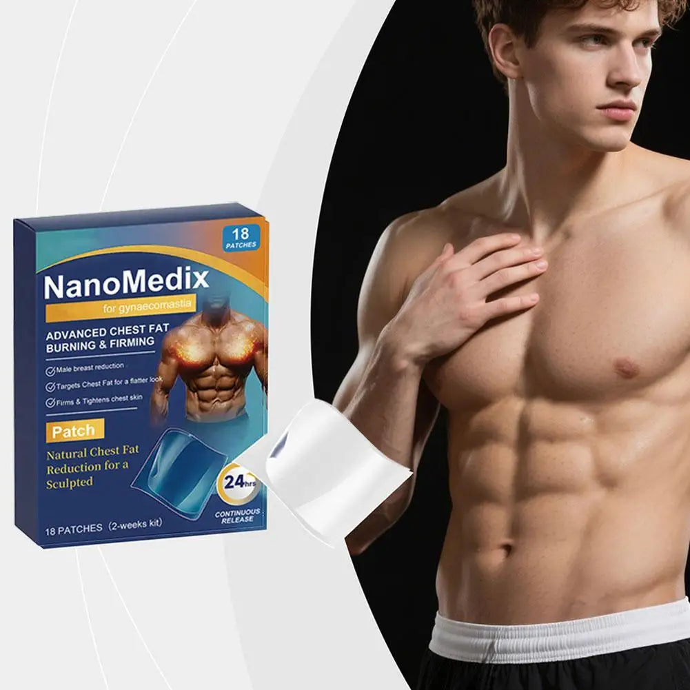Men Body Care Patches Tighten Muscle Strengthening Skin-Friendly Breathable Comfortable Daily Care 18Patches Qme