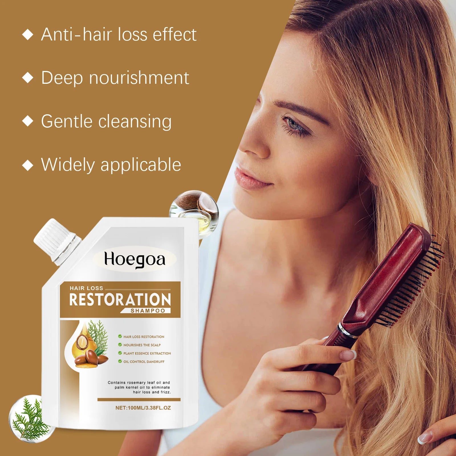 Rosemary Hair Growth Shampoo Deep Scalp Cleansing Anti Itching Qme