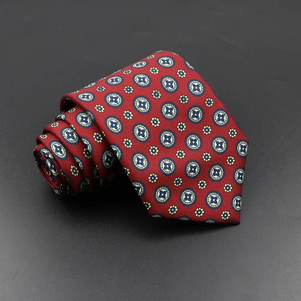 Men's Fashion Silk Tie Soft Novelty Necktie Blue Green Orange Ties