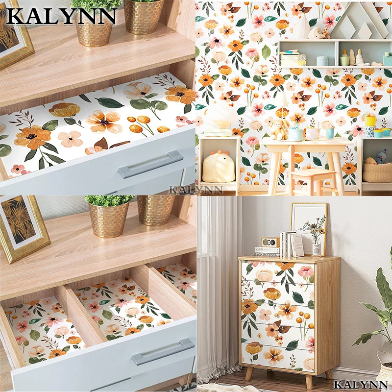 Floral Peel Stick Wallpaper Boho Flower Contact Paper Self Adhesive Qme