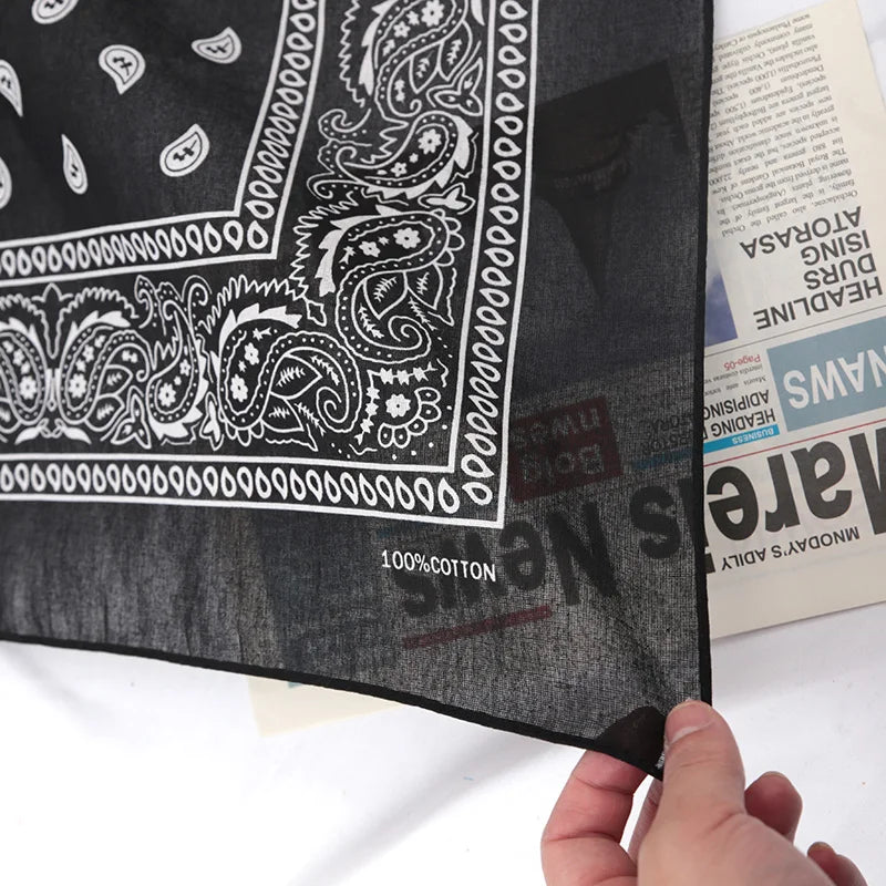 Cotton Cashew Flowers Hip Hop Printed Bandana Men Hijabs Women Qme