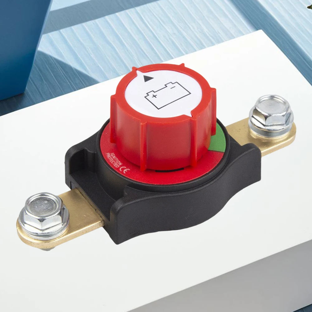 On/Off 300A Battery Disconnect Switch Top Post Battery Switch Battery Cut Off Switch for Car Vehicle RV and Boat Qme