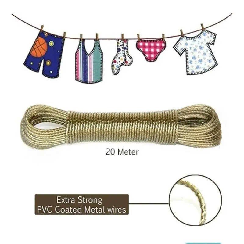 Portable Clothesline 10 20 30 50M Garden Camping Travel Clothes Qme