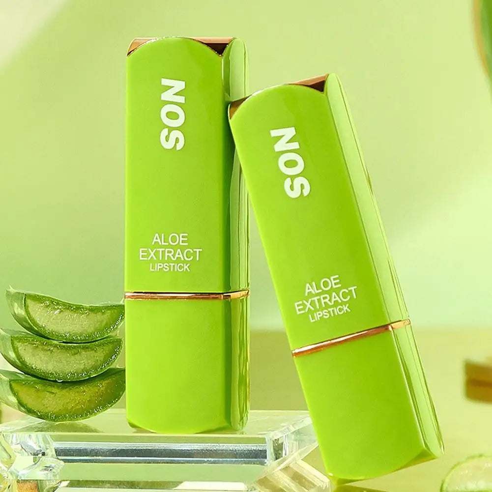 Moisturizing Aloe Vera Tricolor Lip Balm Warm Changing Lipstick Qme