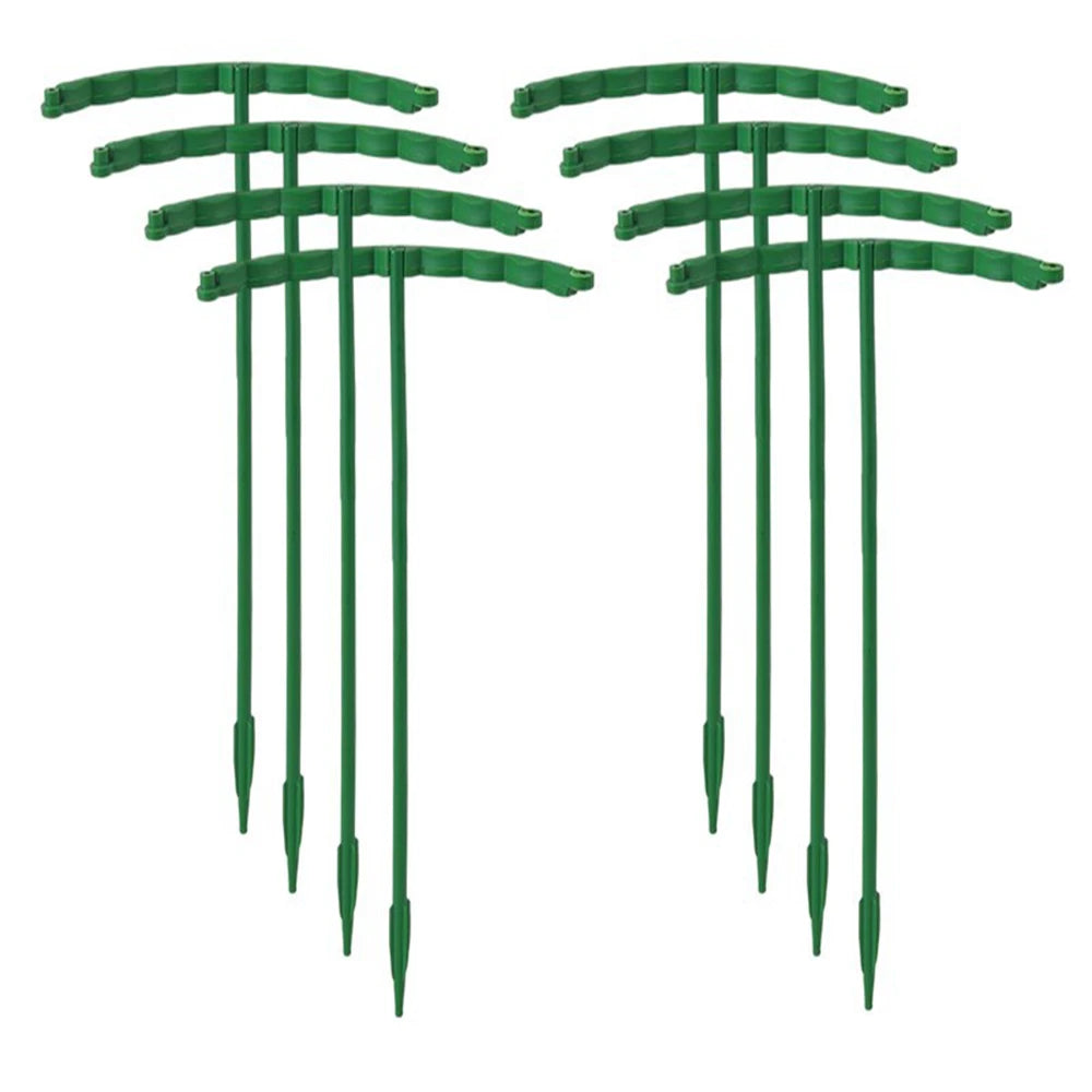 Plastic Plant Support Pile Stand Plant Support Pile for Flowers Greenhouses Arrangement Fixing Rod Holder Garden Tools Qme 24CM-8PCS