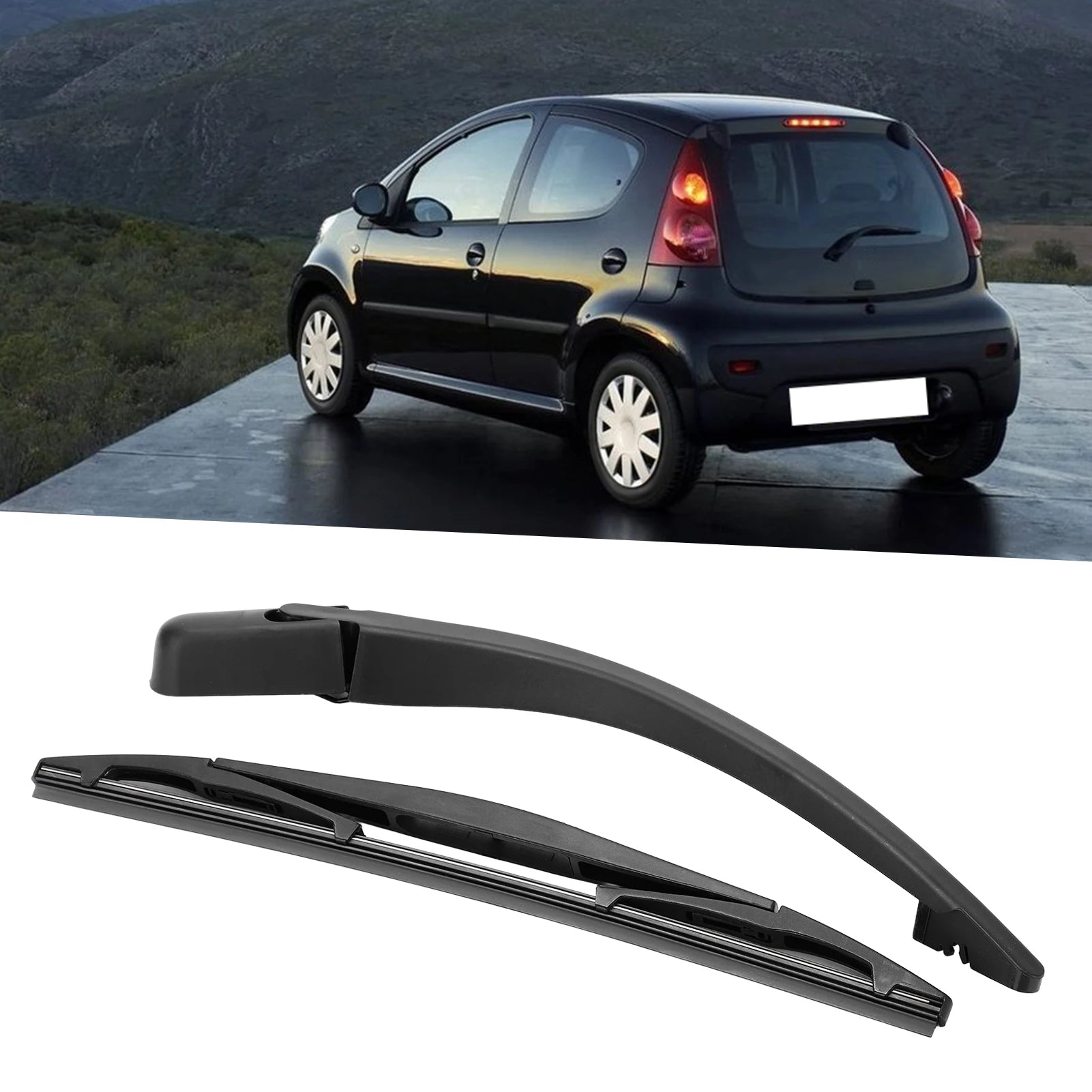 Auto Back Wiper Arm Car Rear Window Wiper Arm Auto Accessory 6405V5 Replacement for 107 2005‑2017 Car Rear Wiper Blade Qme