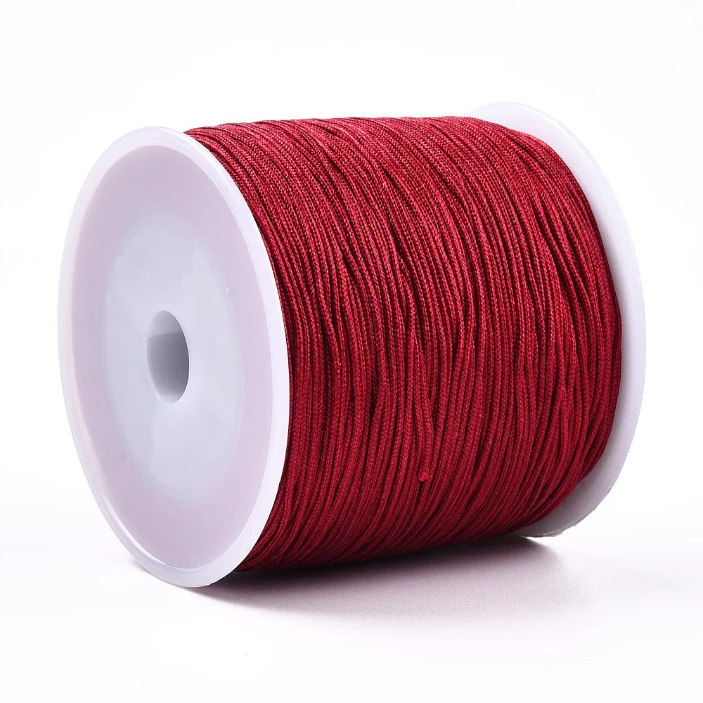 Pandahall 100m Roll Nylon Thread Braided Chinese Knotting Cord