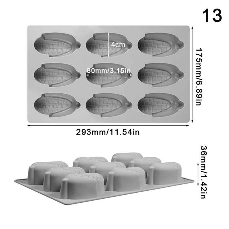 Pineapple Pear Peach Fruit Series Cake Silicone Mold Mango Orange Qme 13