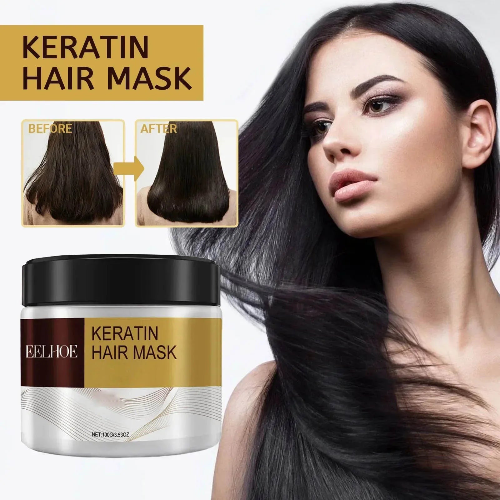 Hair Membrane Natural Repair Hair Mask Prevent Dryness Split Ends Repair Damage Frizz Tangles Soft Smooth Hair Care Products Qme