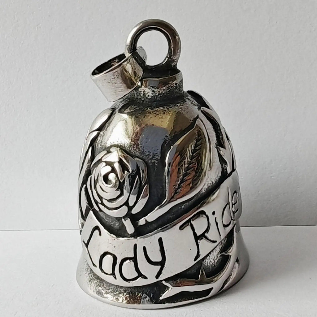 Decorative Motorcycle Bell Artistic Metal Charm Rose Design Bell with Symbolic Touch Rider Ornament for Good Energy Qme
