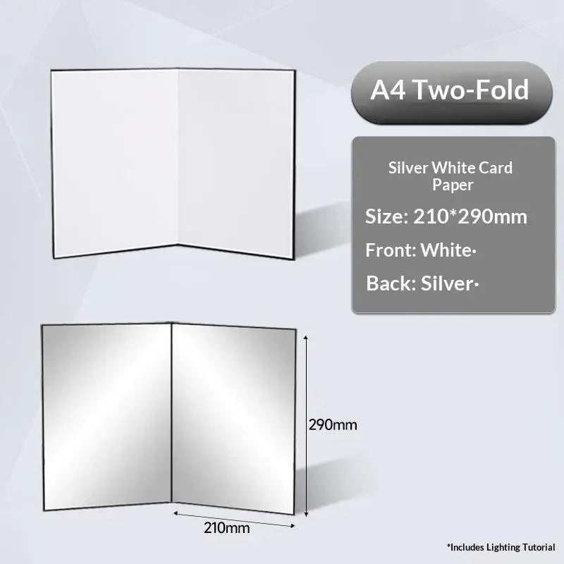 3-in-1 Photography Reflector Board Foldable Cardboard Paperboard Qme A4 No plug