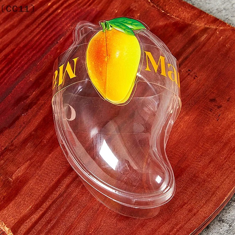 CC1110Pcs Creative Mango Shape Disposable Dessert Cake Plastic Cup Qme