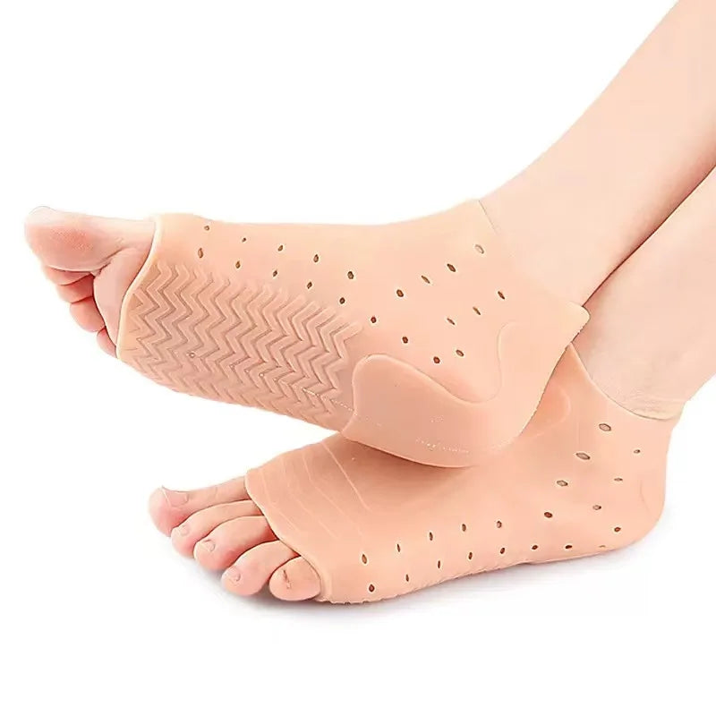 1pair Perforated Heel Cover Soft Shock Absorption Slow Pressure Qme skin color