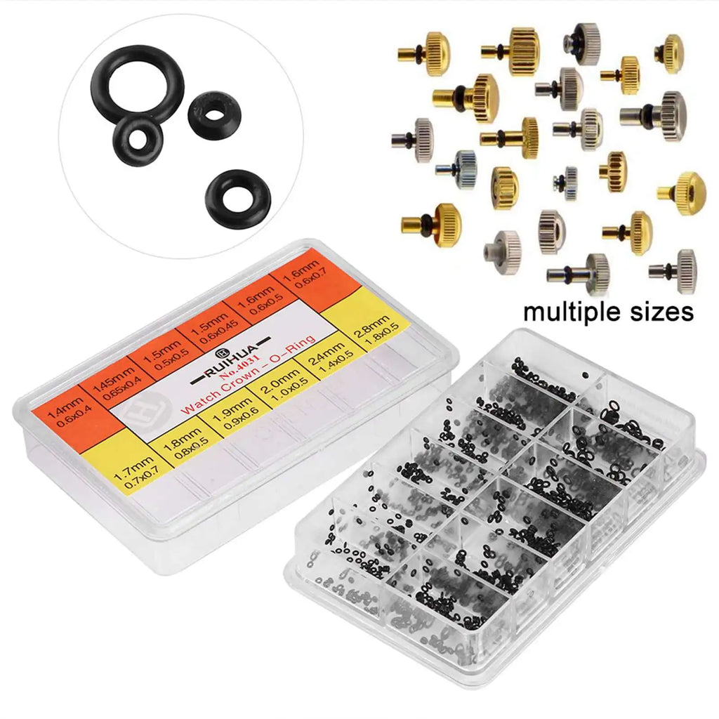 Watch Rubber Washer Watch O Ring 1 Box Rubber Washer Watch Crown O Rings Waterproof Repairing Tools for Watchmaker Qme