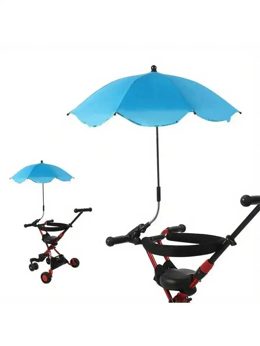 UV Protection Baby Stroller Umbrella Clamp Universal Sunscree Qme Blue