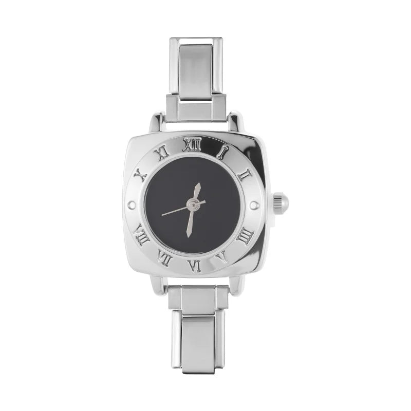 Wholesale High Quality Stainless Steel Watch Head Bracelet 9mm DIY Italian Charm Women Mens Round Square Watch 12 Zodiac Watches Qme Style 31